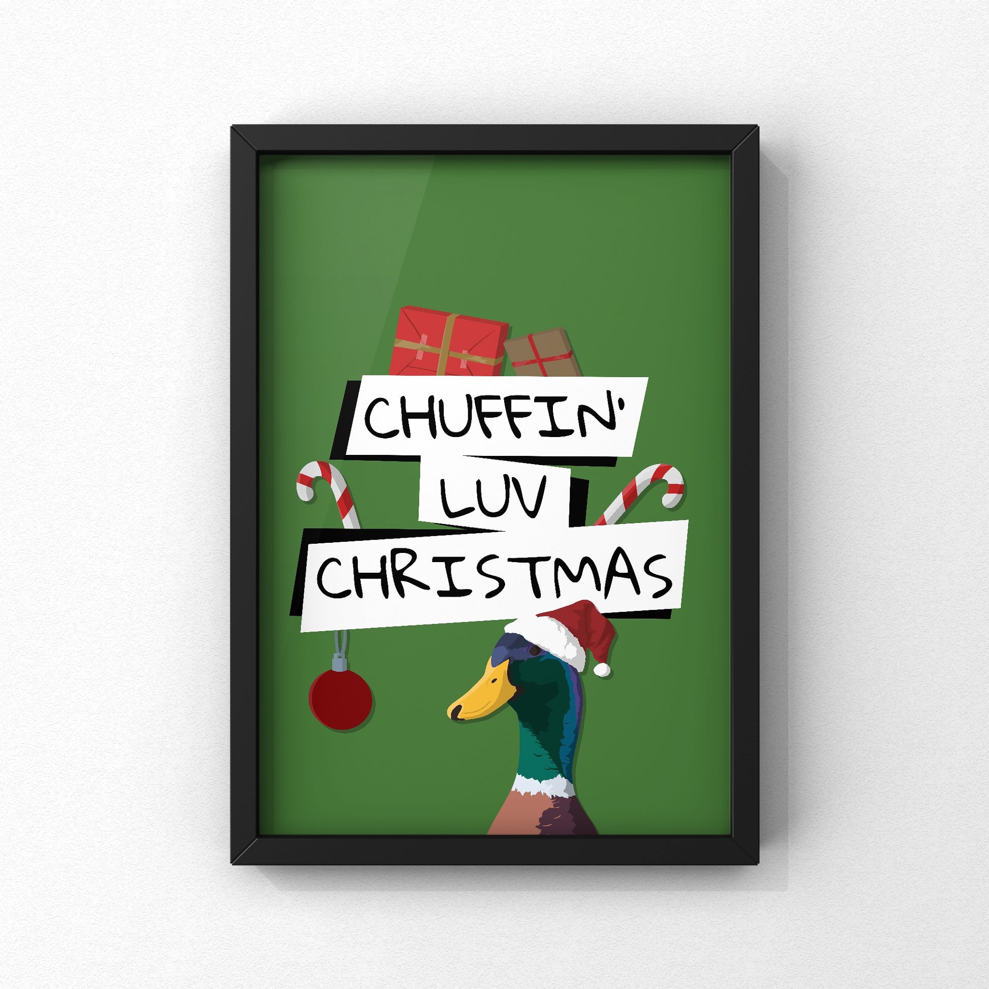 Chuffin’ Luv Christmas Yorkshire Print | Yorkshire Slang | A5 A4 A3 - Millstones & Moor