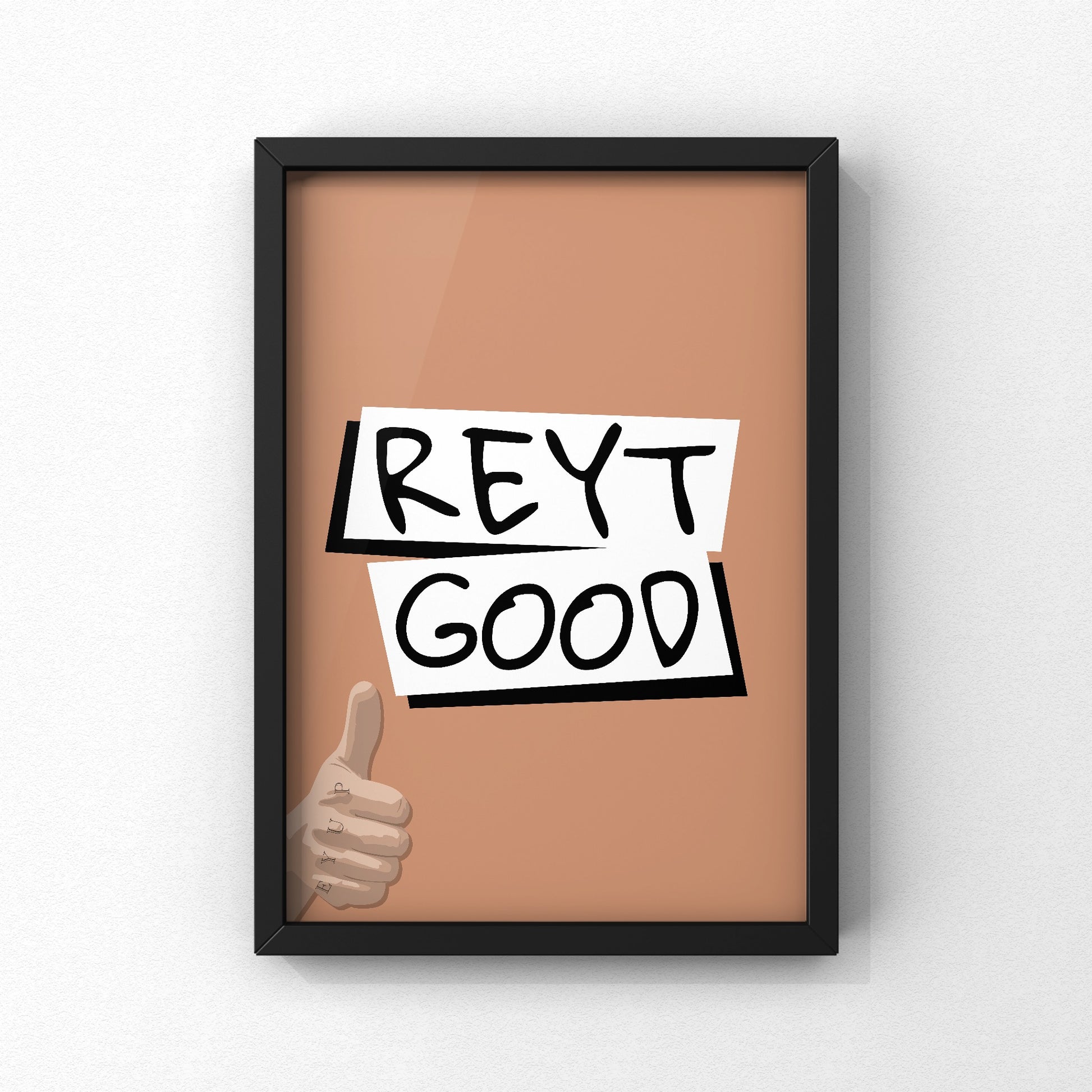 Reyt Good Yorkshire Print | Yorkshire Slang | A5 A4 A3 - Millstones & Moor
