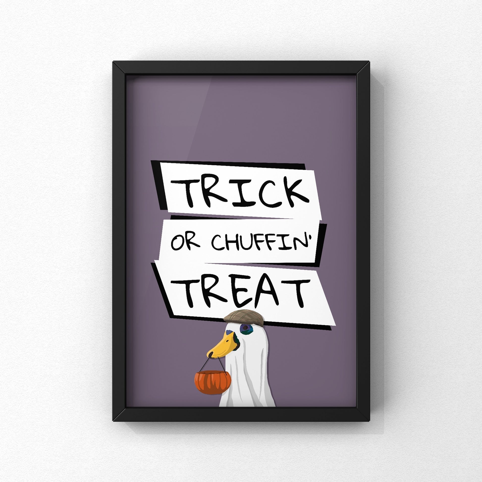 Trick or Chuffin’ Treat Yorkshire Print | Yorkshire Slang | A5 A4 A3 - Millstones & Moor