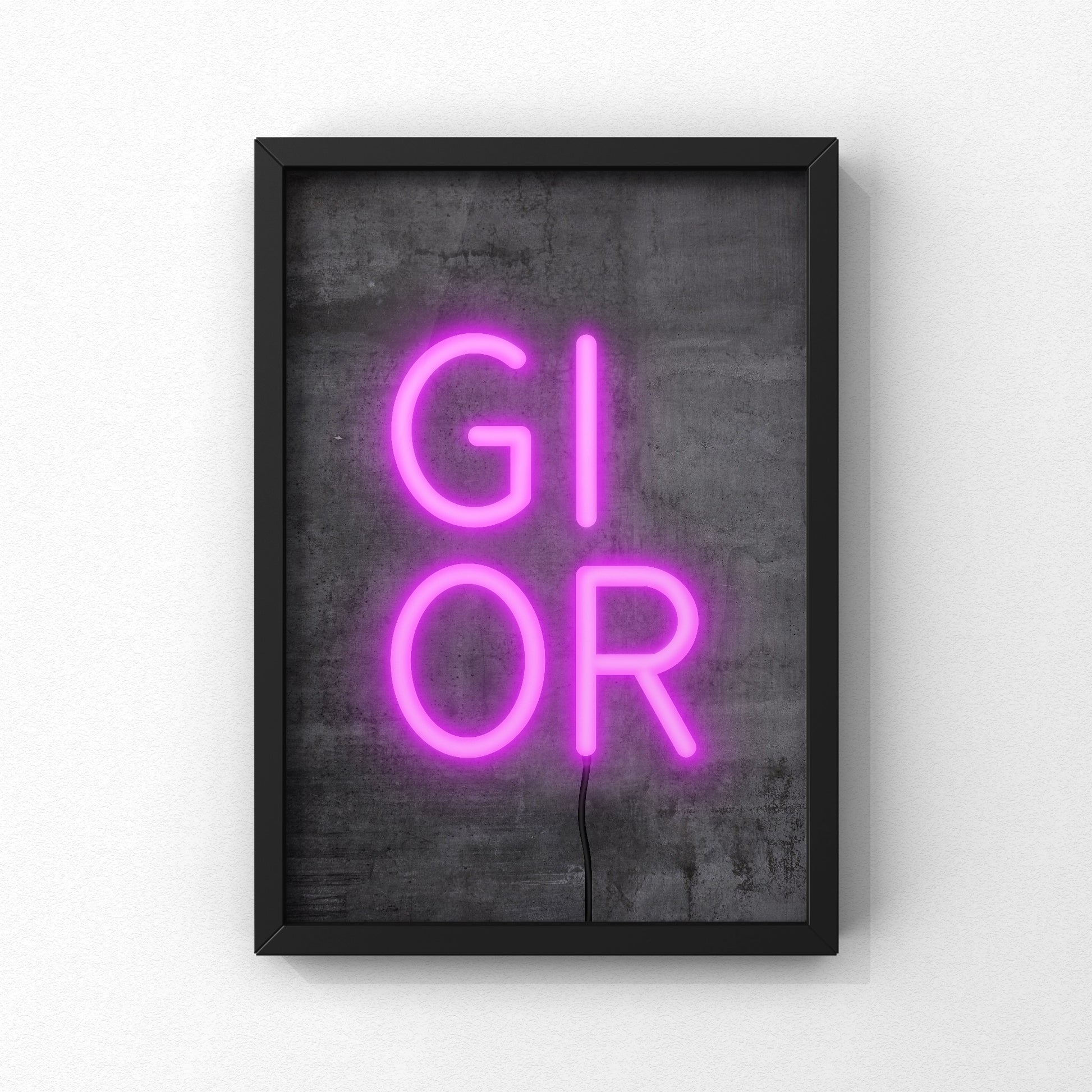 Gi Or Neon Sign Print | Yorkshire Slang | A5 A4 A3 - Millstones & Moor