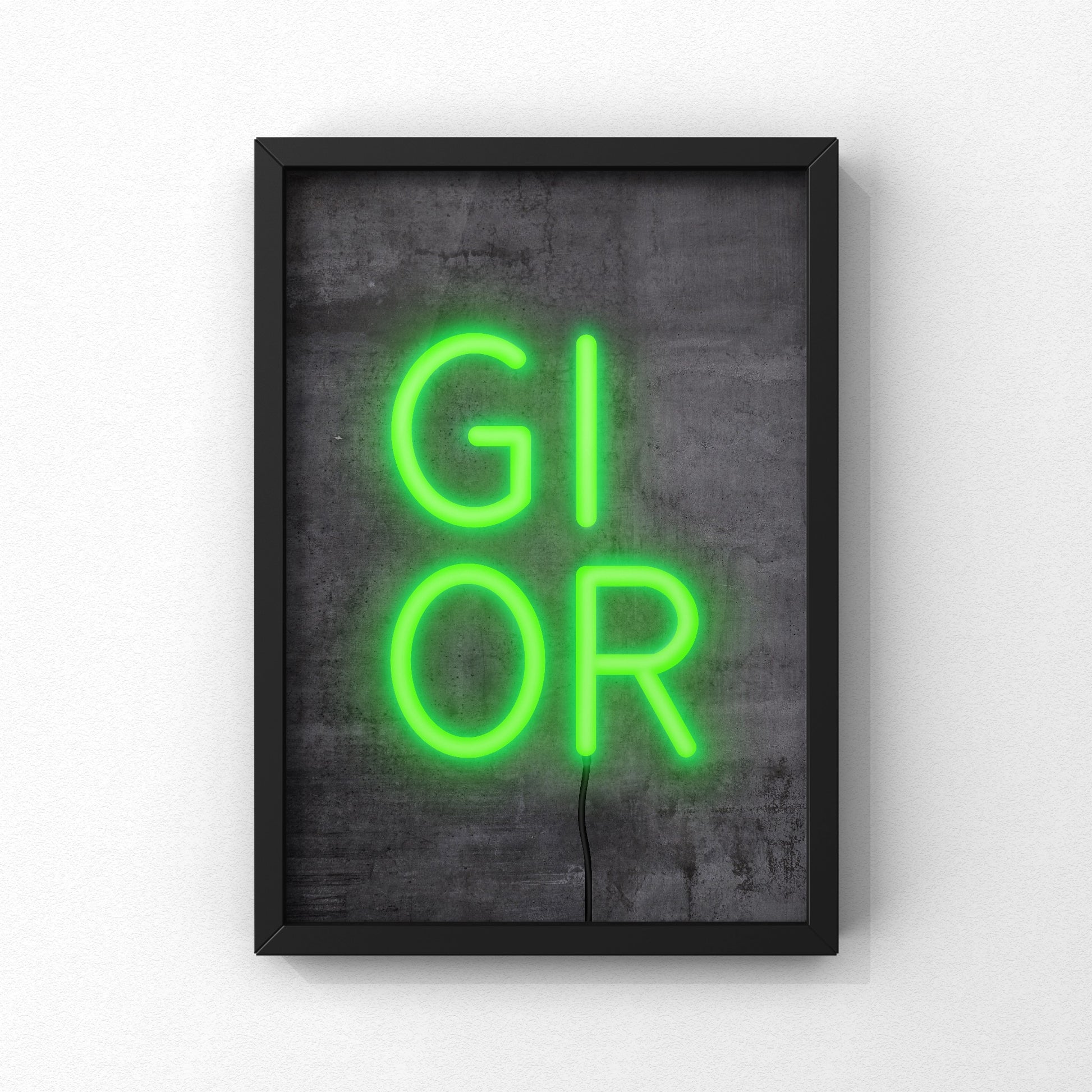 Gi Or Neon Sign Print | Yorkshire Slang | A5 A4 A3 - Millstones & Moor