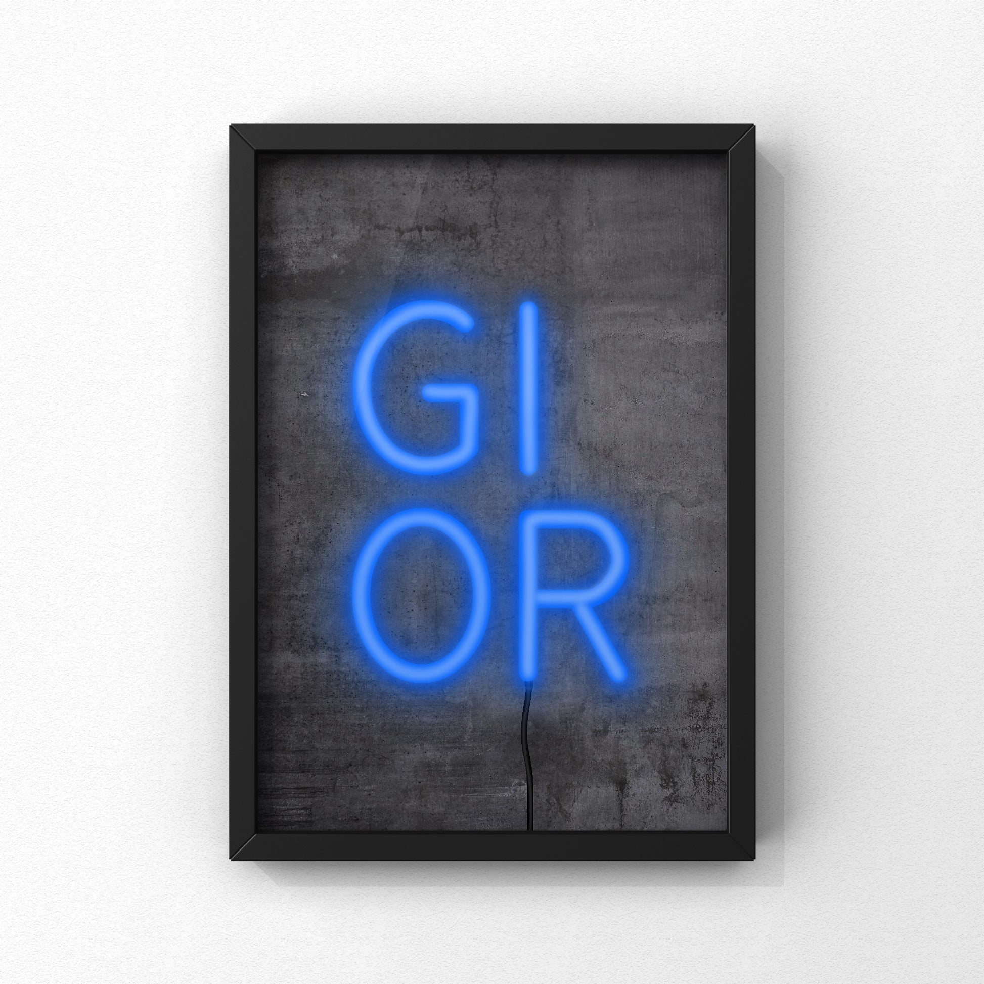 Gi Or Neon Sign Print | Yorkshire Slang | A5 A4 A3 - Millstones & Moor