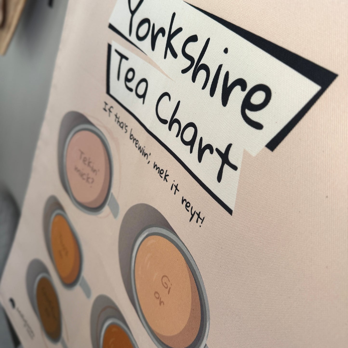Yorkshire Tea Chart Illustrated Tea Towel