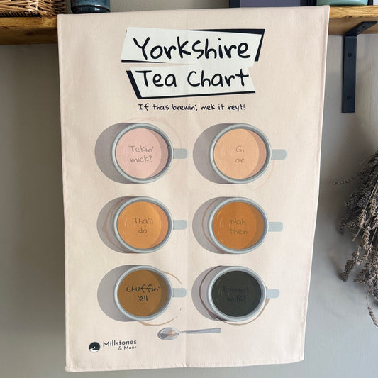 Yorkshire Tea Chart Illustrated Tea Towel