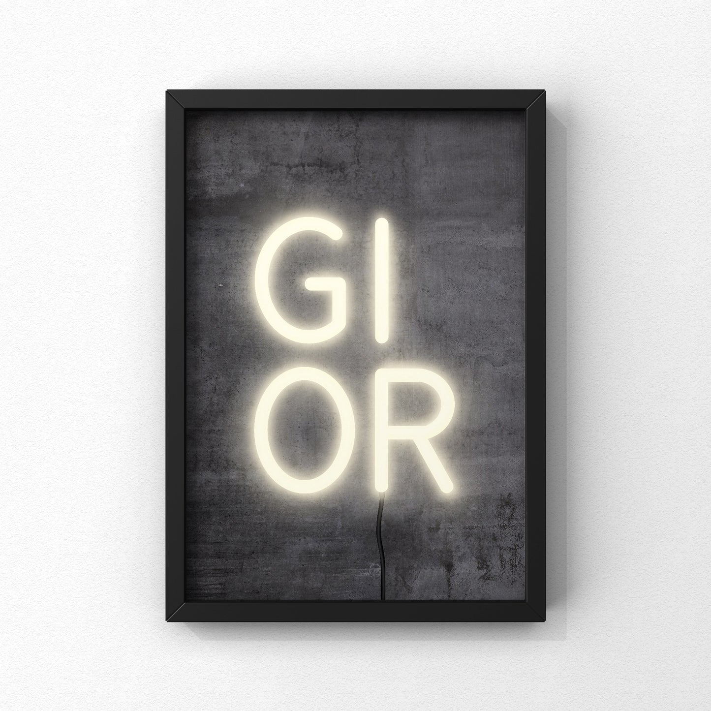 Gi Or Neon Sign Print | Yorkshire Slang | A5 A4 A3 - Millstones & Moor