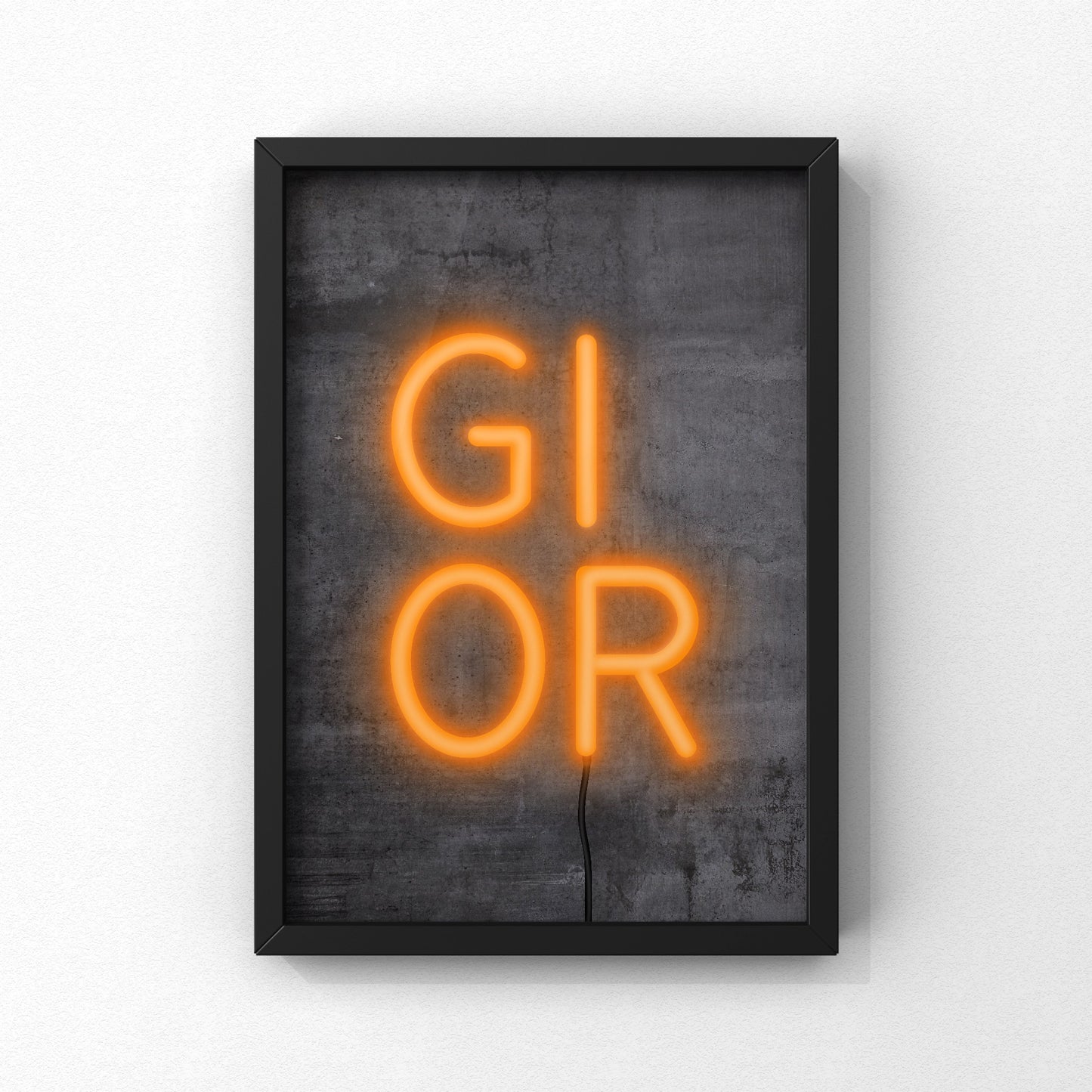 Gi Or Neon Sign Print | Yorkshire Slang | A5 A4 A3 - Millstones & Moor