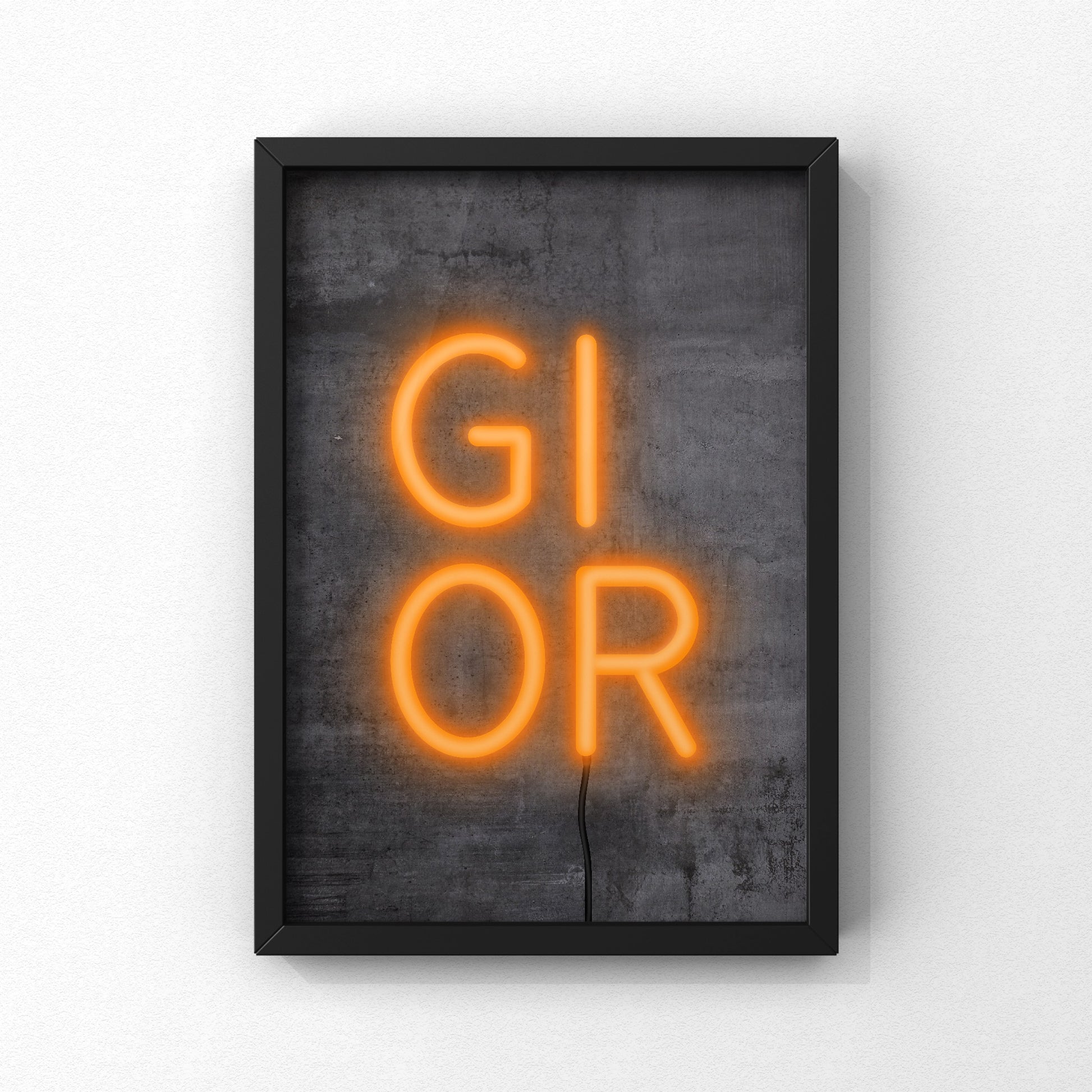 Gi Or Neon Sign Print | Yorkshire Slang | A5 A4 A3 - Millstones & Moor