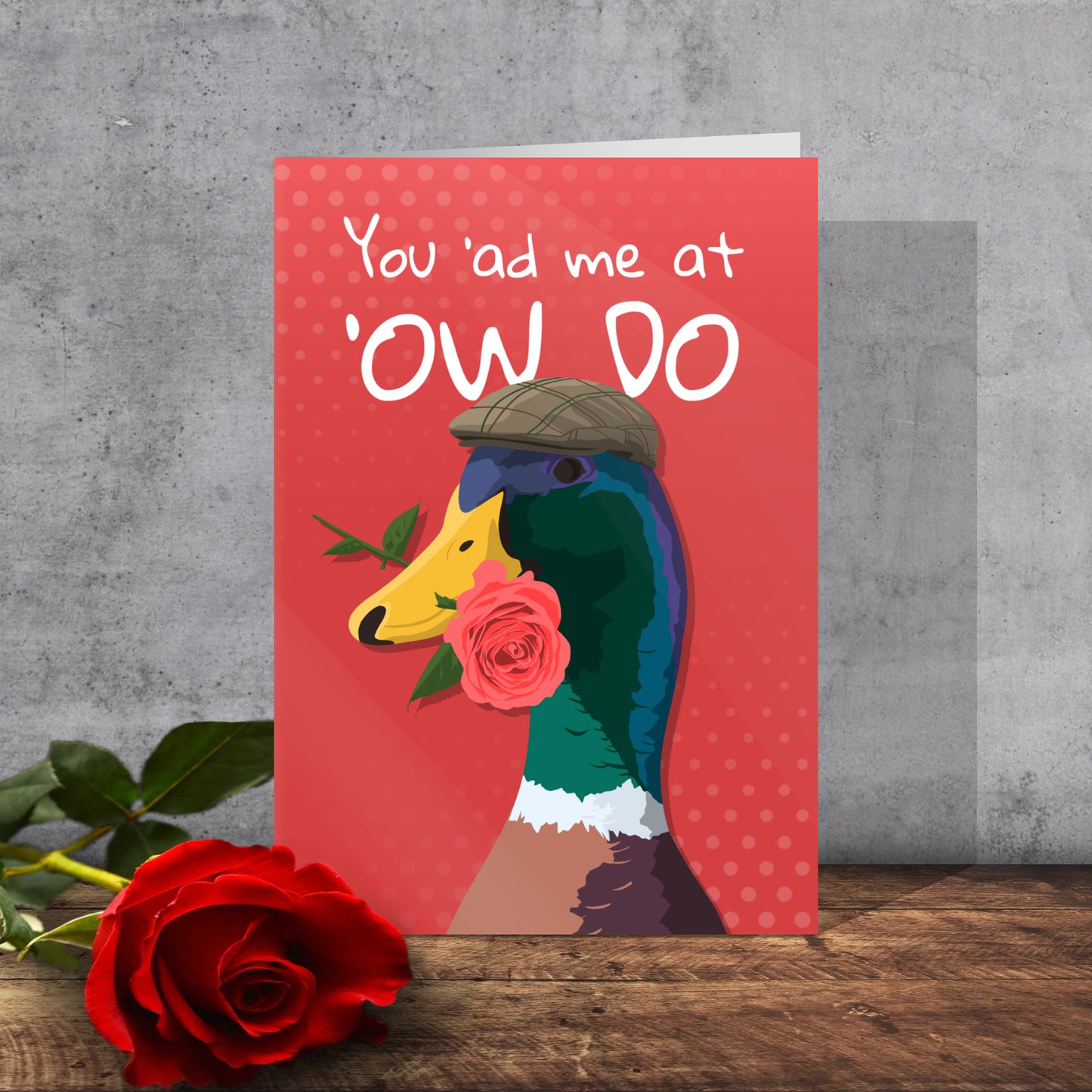 Yorkshire Duck Valentine’s Day Card | Yorkshire Slang | A5 Card and Envelope