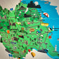 Yorkshire Map Illustrated Tea Towel