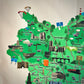 Yorkshire Map Illustrated Tea Towel