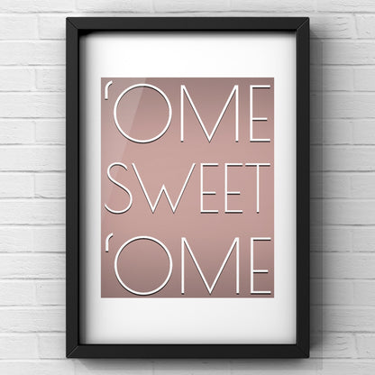 Home Sweet Home Print | Yorkshire Slang | A5 A4 A3