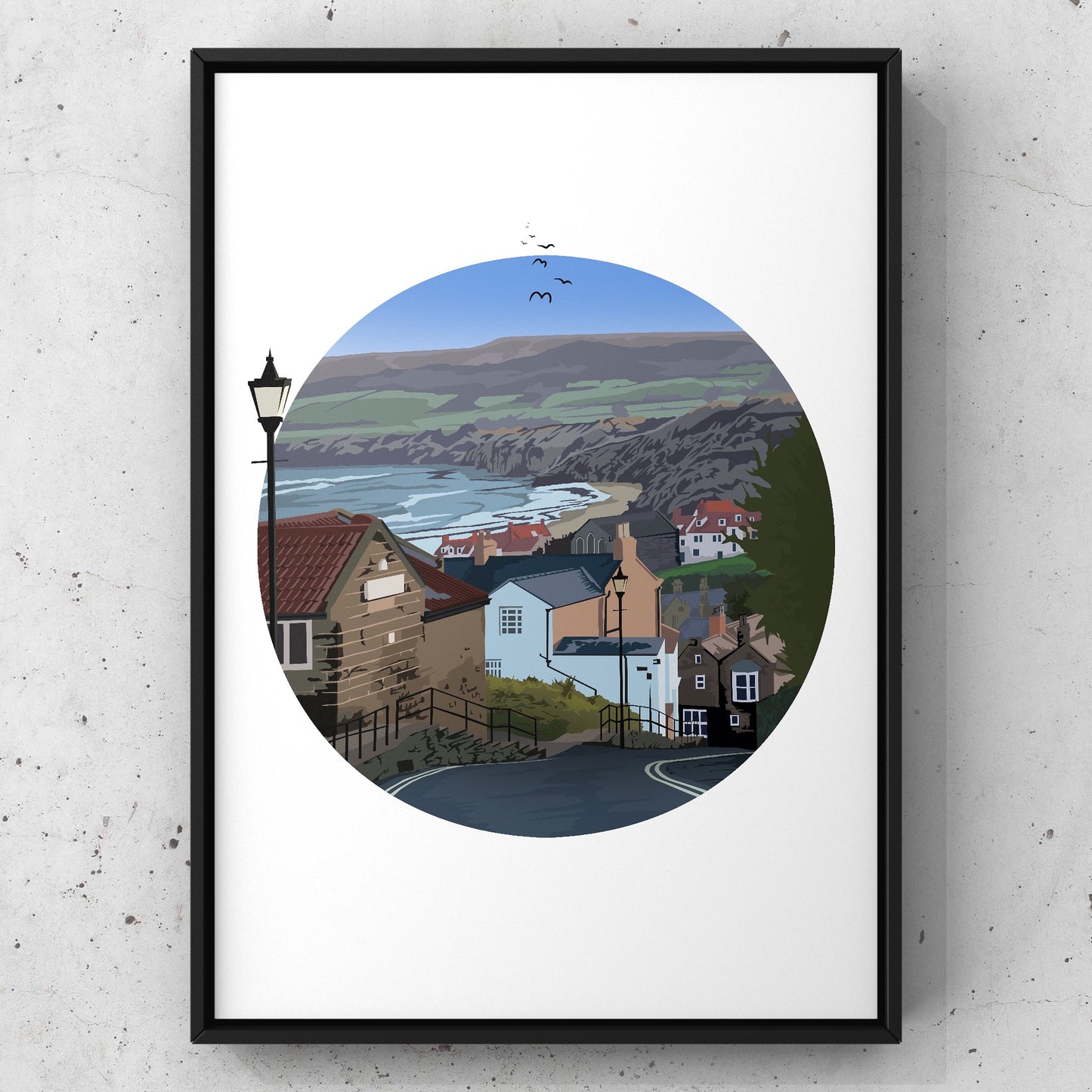 Robin Hood’s Bay | Yorkshire Print | A5 A4 A3