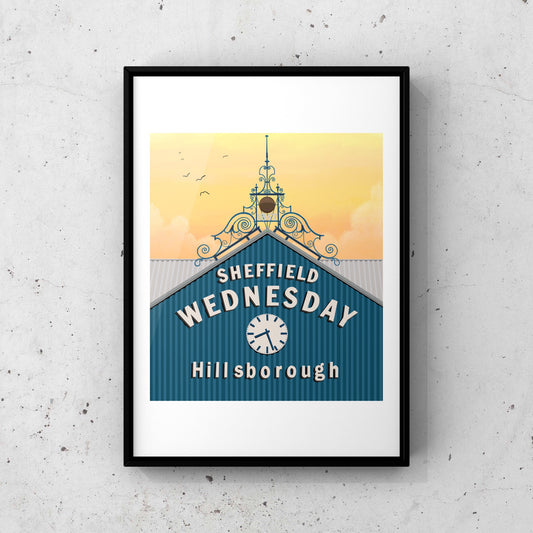 Sheffield Wednesday Print | Hillsborough Stadium | A5 A4 A3