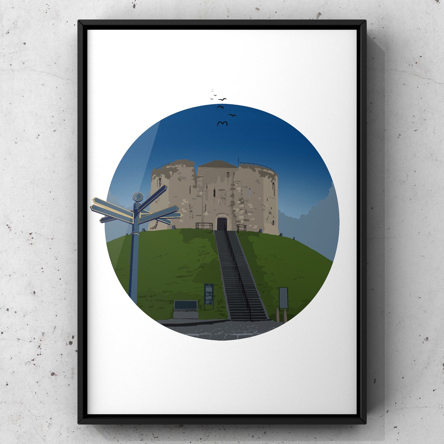 York Clifford’s Tower | Yorkshire Print | A5 A4 A3