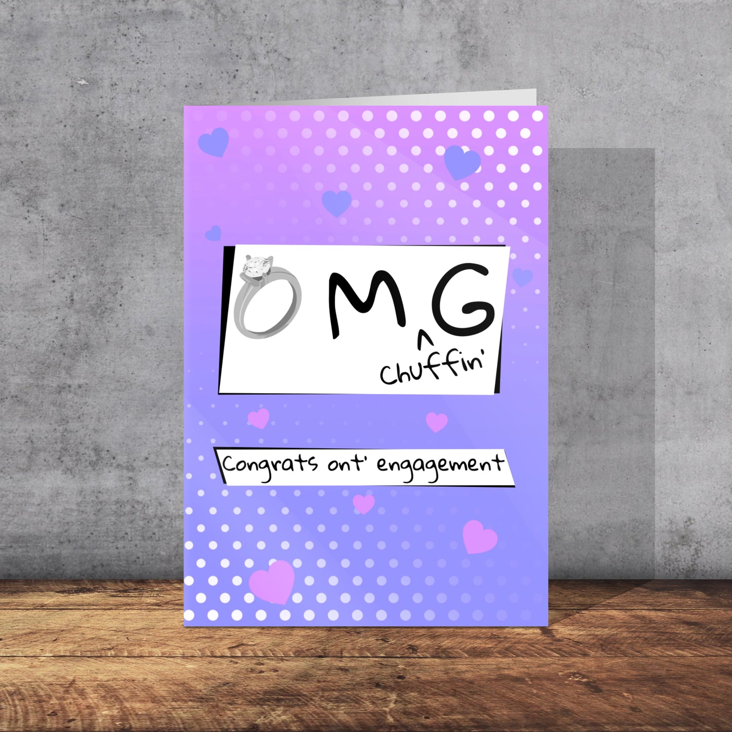 OMG Congratulations Engagement Card | Yorkshire Slang | A5 Card and Envelope